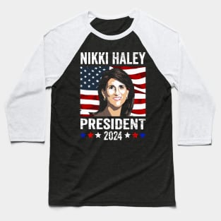 Nikki Haley for President Nikki Haley 2024 Campaign Baseball T-Shirt